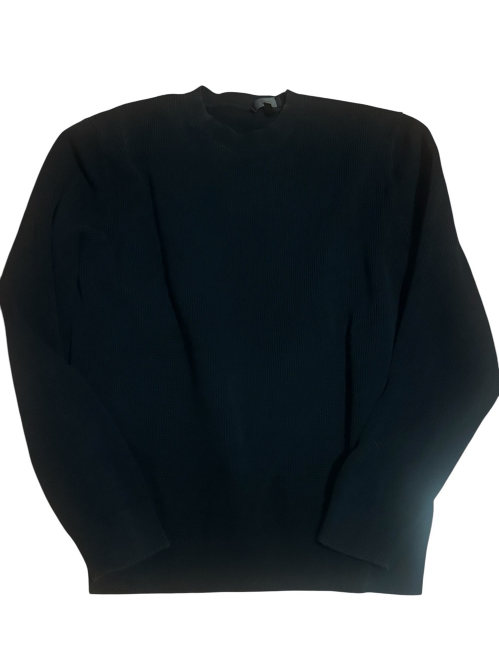 COS black cotton ribbed sweater men’s large